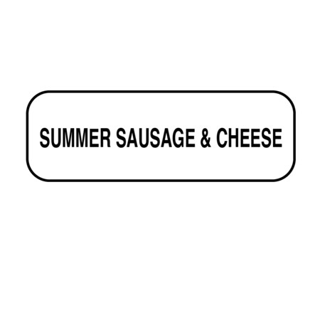 Summer Sausage & Cheese Label 1/2"" x 1-1/2 -  NEVS, DIET-568